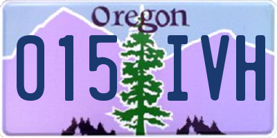 OR license plate 015IVH