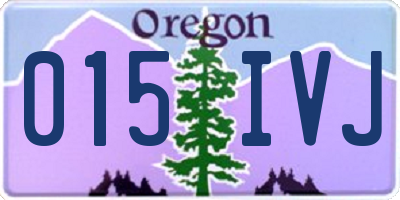 OR license plate 015IVJ