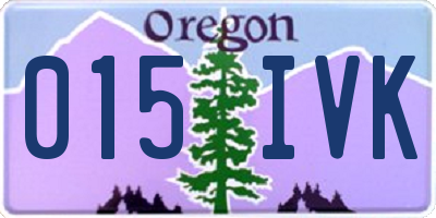 OR license plate 015IVK