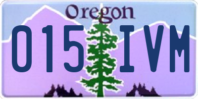 OR license plate 015IVM