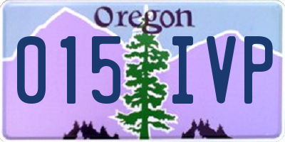 OR license plate 015IVP