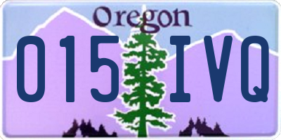 OR license plate 015IVQ