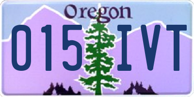 OR license plate 015IVT
