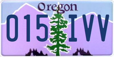 OR license plate 015IVV