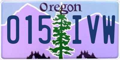 OR license plate 015IVW