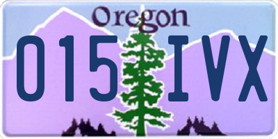 OR license plate 015IVX