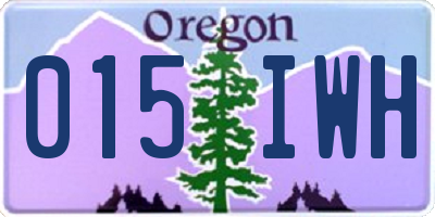 OR license plate 015IWH