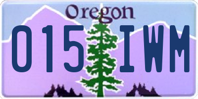 OR license plate 015IWM