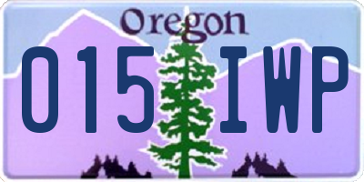 OR license plate 015IWP