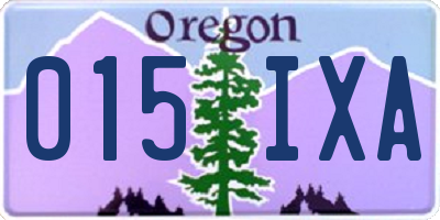 OR license plate 015IXA