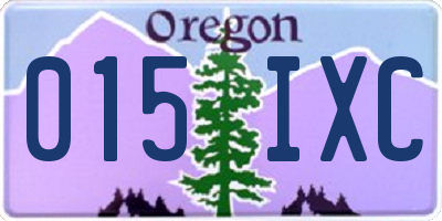 OR license plate 015IXC