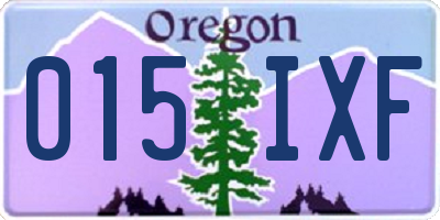 OR license plate 015IXF