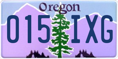OR license plate 015IXG
