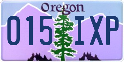 OR license plate 015IXP