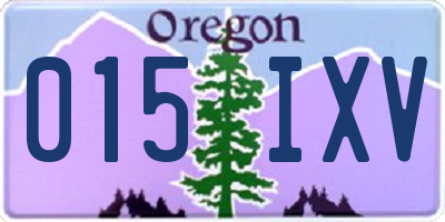 OR license plate 015IXV