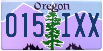 OR license plate 015IXX
