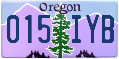 OR license plate 015IYB