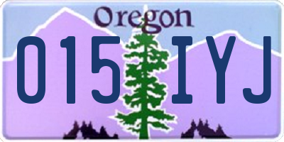 OR license plate 015IYJ