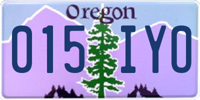 OR license plate 015IYO