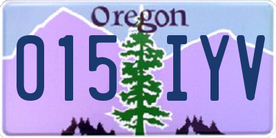 OR license plate 015IYV