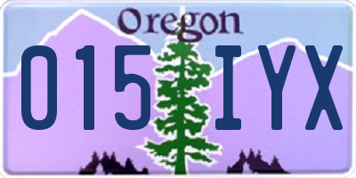 OR license plate 015IYX