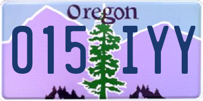 OR license plate 015IYY