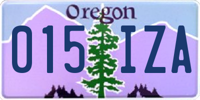 OR license plate 015IZA