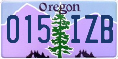 OR license plate 015IZB