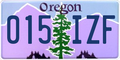 OR license plate 015IZF