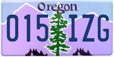 OR license plate 015IZG