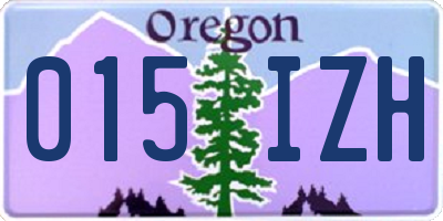 OR license plate 015IZH
