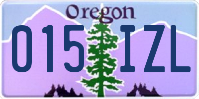OR license plate 015IZL