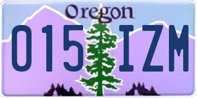 OR license plate 015IZM