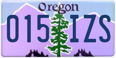 OR license plate 015IZS