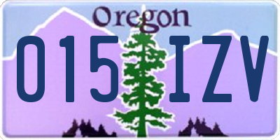 OR license plate 015IZV