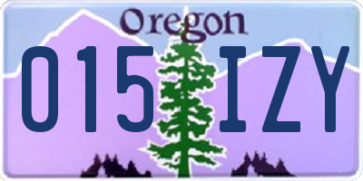 OR license plate 015IZY