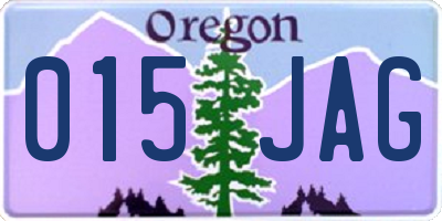 OR license plate 015JAG