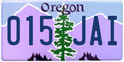 OR license plate 015JAI
