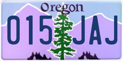 OR license plate 015JAJ