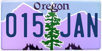 OR license plate 015JAN