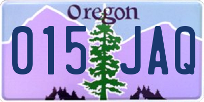 OR license plate 015JAQ