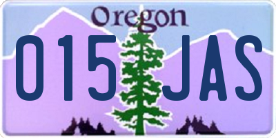 OR license plate 015JAS