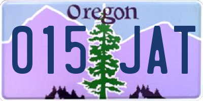 OR license plate 015JAT