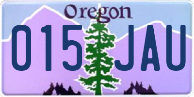 OR license plate 015JAU