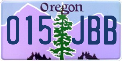 OR license plate 015JBB