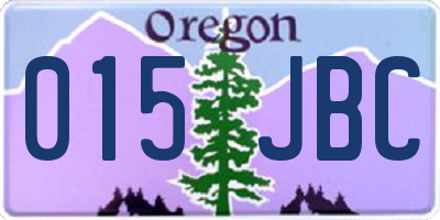 OR license plate 015JBC