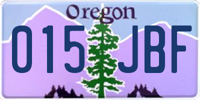 OR license plate 015JBF