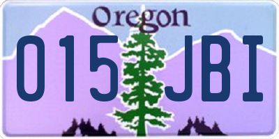 OR license plate 015JBI