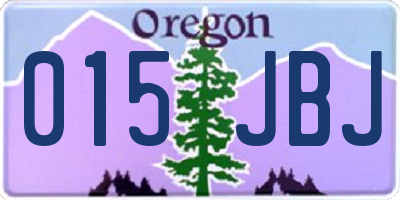 OR license plate 015JBJ