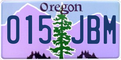 OR license plate 015JBM